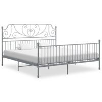 Bedframe metaal grijs 200x200 cm - thumbnail