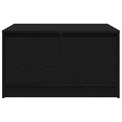 Salontafel met lades 70,5x70x40 cm zwart eikenkleurig