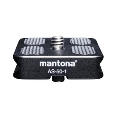 Mantona AS-50-1 Snelwisselplaat Schroefdraad (buiten)=1/4