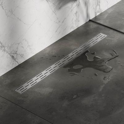 Brauer Douchegoot met Standaard Rooster en Flens - 90 cm - Rvs Geborsteld