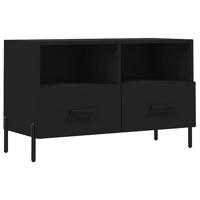 Tv-meubel 80x36x50 cm bewerkt hout zwart - thumbnail