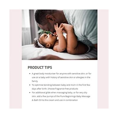 Pure Beginnings Probiotic baby sensitive body cream 250 Gram Pure Beginnings Probiotic baby sensitive body cream 250 Gram