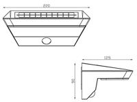 Trio Sensor muurlampMendoza op zonne energie - R22241142 - thumbnail