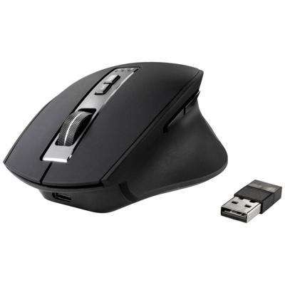Renkforce RF-WM-300 Ergonomische muis Bluetooth, Draadloos Optisch Zwart/grijs 7 Toetsen 2400 dpi Ergonomisch Renkforce RF-WM-300 Ergonomische muis Bluetooth, Draadloos Optisch Zwart/grijs 7 Toetsen 2400 dpi Ergonomisch
