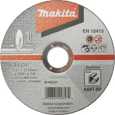Makita Accessoires Doorslijpschijf 125x1,0mm alu - B-45331 - B-45331 Makita Accessoires Doorslijpschijf 125x1,0mm alu - B-45331 - B-45331