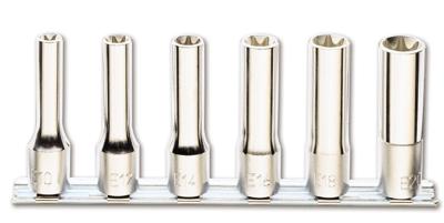 Beta 6-delige set dopsleutels voor Torx® schroeven, lange uitvoering (art. 920FTX/L) op support 920FTX-LSB6 - 009200409 Beta 6-delige set dopsleutels voor Torx® schroeven, lange uitvoering (art. 920FTX/L) op support 920FTX-LSB6 - 009200409