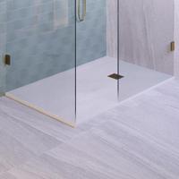 Douchebak Sanitop Just Creating Relievo Crag 90x160 cm Mat Wit Brauer - thumbnail