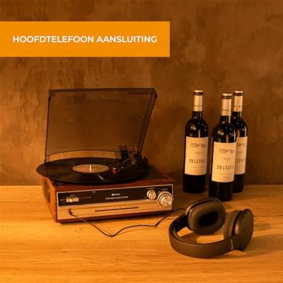 Denver VPR-190 Platenspeler Hout