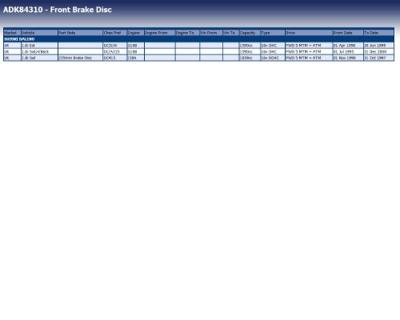 Remschijf voor ADK84310