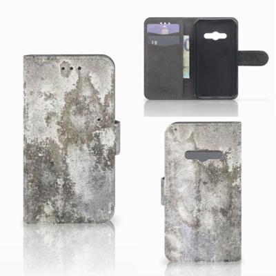 Samsung Galaxy Xcover 3 | Xcover 3 VE | Bookcase | Beton Print