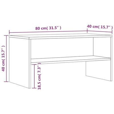 Tv-meubel 80x40x40 cm bewerkt hout bruineikenkleurig Tv-meubel 80x40x40 cm bewerkt hout bruineikenkleurig