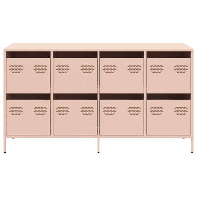 Dressoir 135x39x73,5 cm koudgewalst staal roze