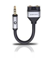Oehlbach 60021 i-Connect J-AD Jackplug Audio Y-adapter [1x Jackplug male 3,5 mm - 2x Jackplug female 3,5 mm] Zwart - thumbnail