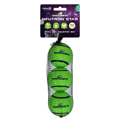 Dog Comets Tennisbal Met Pieper Neutron Star M Groen (3-pack)