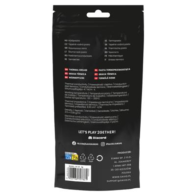 Savio TG-01 2G heat sink compound Koelpasta 4,7 W/m·K