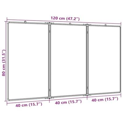 VidaXL Whiteboard magnetisch inklapbaar 120x80x1,7 cm aluminium