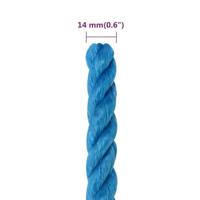 VidaXL Werktouw 14 mm 25 m polypropeen blauw - thumbnail