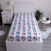 Harry Potter Hoeslaken Wit - Eenpersoons - 90 x 200 cm - Katoen - thumbnail