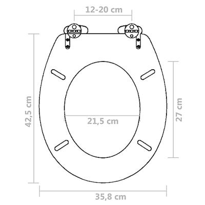 VidaXL Toiletbril soft-close simpel ontwerp mdf bruin