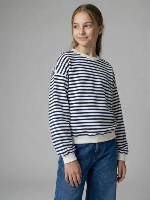 Sweater met wijde pasvorm marineblauw