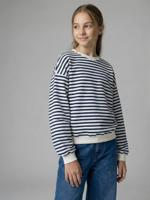 Sweater met wijde pasvorm marineblauw - thumbnail