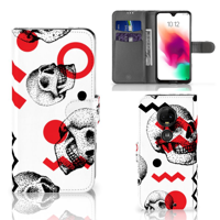 Telefoonhoesje met Naam Motorola Moto G7 | G7 Plus Skull Red - thumbnail