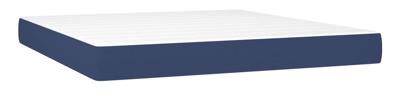 Boxspring met matras stof blauw 160x200 cm