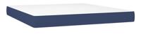 Boxspring met matras stof blauw 160x200 cm - thumbnail
