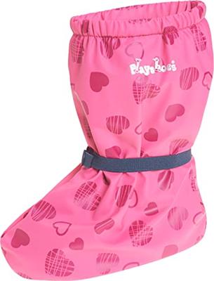 Playshoes overschoenen fleece gevoerd Hartjes Roze-M