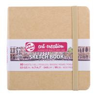 Schetsboek talens art creation 120x120mm kraft - thumbnail