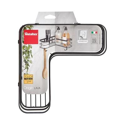 Metaltex Doucherek 25x25x13 cm Zwart/Metaal