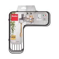 Metaltex Doucherek 25x25x13 cm Zwart/Metaal - thumbnail