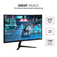 ViewSonic VX2718-2KPC-MHD 27 „gebogen monitor, 2K, VA-paneel, 165 hz, 1 ms MPRT, adaptieve synchronisatie, 2 HDMI, DisplayPort, luidsprekers - thumbnail