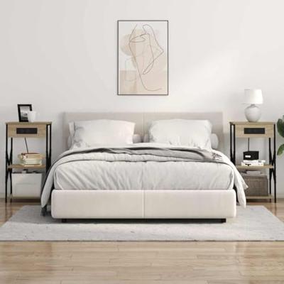 Nachtkastje 2 pcs Sonoma eiken 41 x 31 x 76 cm Bewerkt hout