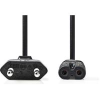 Voedingskabel | Eurostekker - IEC-320-C7 | 1,0 m | Zwart - thumbnail