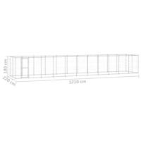 Hondenkennel 26,62 m² gegalvaniseerd staal - thumbnail