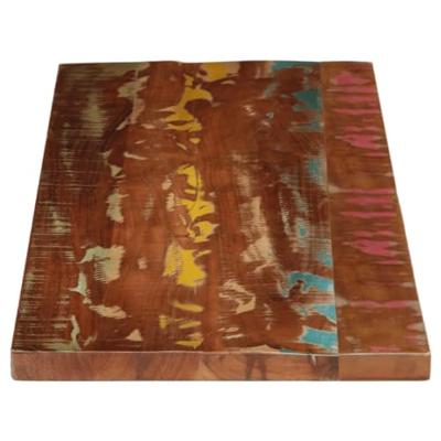 Tafelblad rechthoekig 140x60x2,5 cm massief gerecycled hout