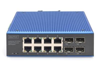 Digitus DN-651153 Industrial Ethernet Switch 8 + 4 poorten 10 / 100 / 1000 MBit/s PoE-functie Digitus DN-651153 Industrial Ethernet Switch 8 + 4 poorten 10 / 100 / 1000 MBit/s PoE-functie