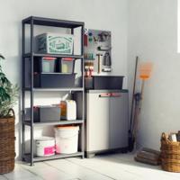 KIS Storage Shelf Plus 75/5 - 75 x 32 x 176 cm - Zwart - thumbnail