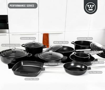 Westinghouse Performance Series Wokpan Inductie - 28cm Wok met Deksel - Zwart Westinghouse Performance Series Wokpan Inductie - 28cm Wok met Deksel - Zwart