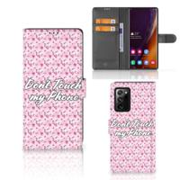 Samsung Galaxy Note20 Ultra Portemonnee Hoesje Flowers Pink DTMP - thumbnail