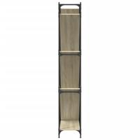 Boekenkast 79x30x180 cm bewerkt hout en metaal sonoma eiken - thumbnail