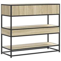 Wandtafel 90x35x80 cm bewerkt hout sonoma eikenkleurig - thumbnail