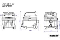 Metabo ASR 25 M SC 602070000 Nat- en droogzuiger 25 l Stofklasse M gecertificeerd, Automatische filterreiniging - thumbnail
