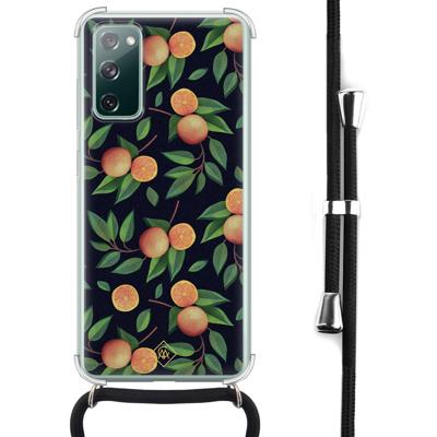 Samsung Galaxy S20 FE hoesje met koord - Orange lemonade