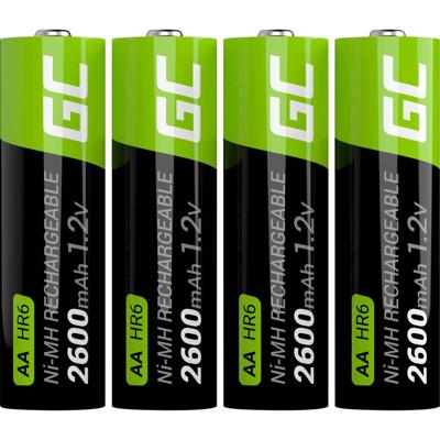 Green Cell HR6 Oplaadbare AA batterij (penlite) NiMH 2600 mAh 1.2 V 4 stuk(s) Green Cell HR6 Oplaadbare AA batterij (penlite) NiMH 2600 mAh 1.2 V 4 stuk(s)