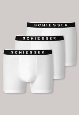 3-pack heren boxershorts 95/5 - Katoen - Mannen ondergoed Biologisch katoen - Elastische band - Duurzaam - M - Wit - Onderbroek heren heren -