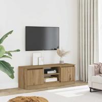 Tv-meubel 102x30x36 cm bewerkt hout artisanaal eikenkleur - thumbnail
