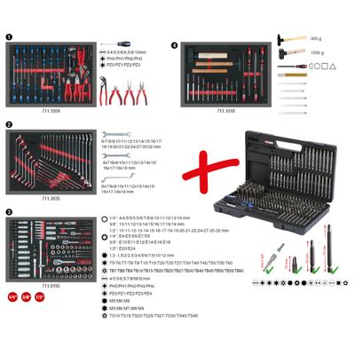 KS Tools 713.0515 Gereedschapsset Chroom-vanadium staal 515 onderdelen KS Tools 713.0515 Gereedschapsset Chroom-vanadium staal 515 onderdelen