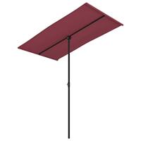 VidaXL Parasol met aluminium paal 180x110 cm bordeauxrood - thumbnail